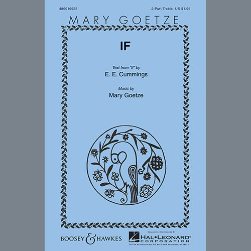 Easily Download Mary Goetze Printable PDF piano music notes, guitar tabs for 2-Part Choir. Transpose or transcribe this score in no time - Learn how to play song progression.