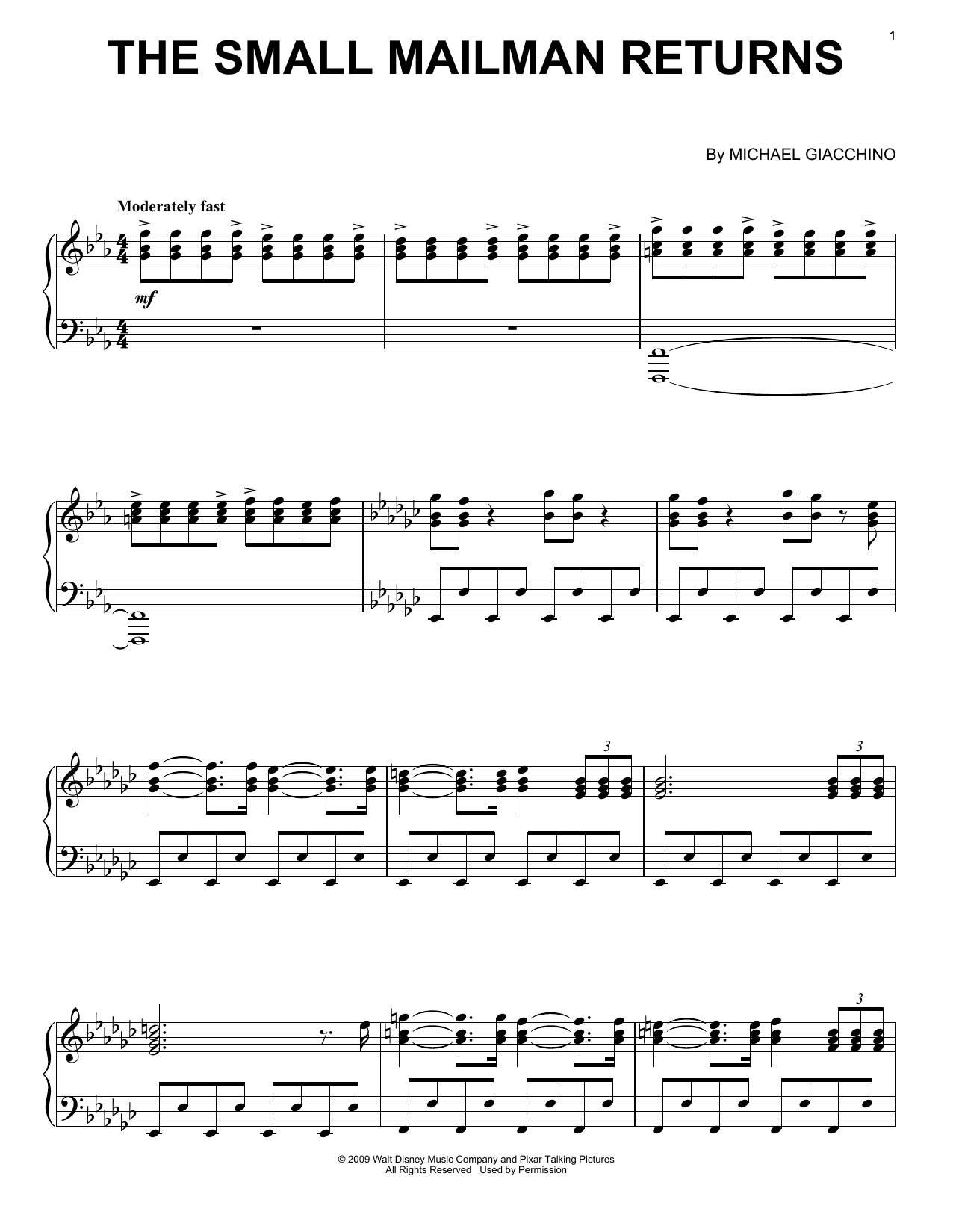 Michael Giacchino The Small Mailman Returns Sheet Music
