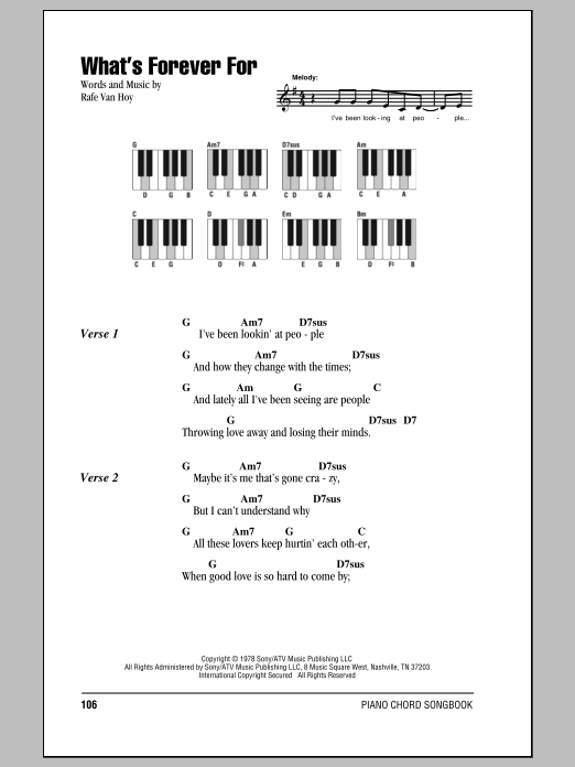 Michael Martin Murphey What's Forever For Sheet Music
