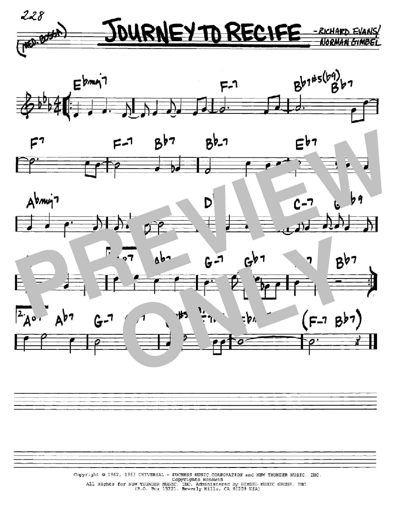 Norman Gimbel Journey To Recife Sheet Music