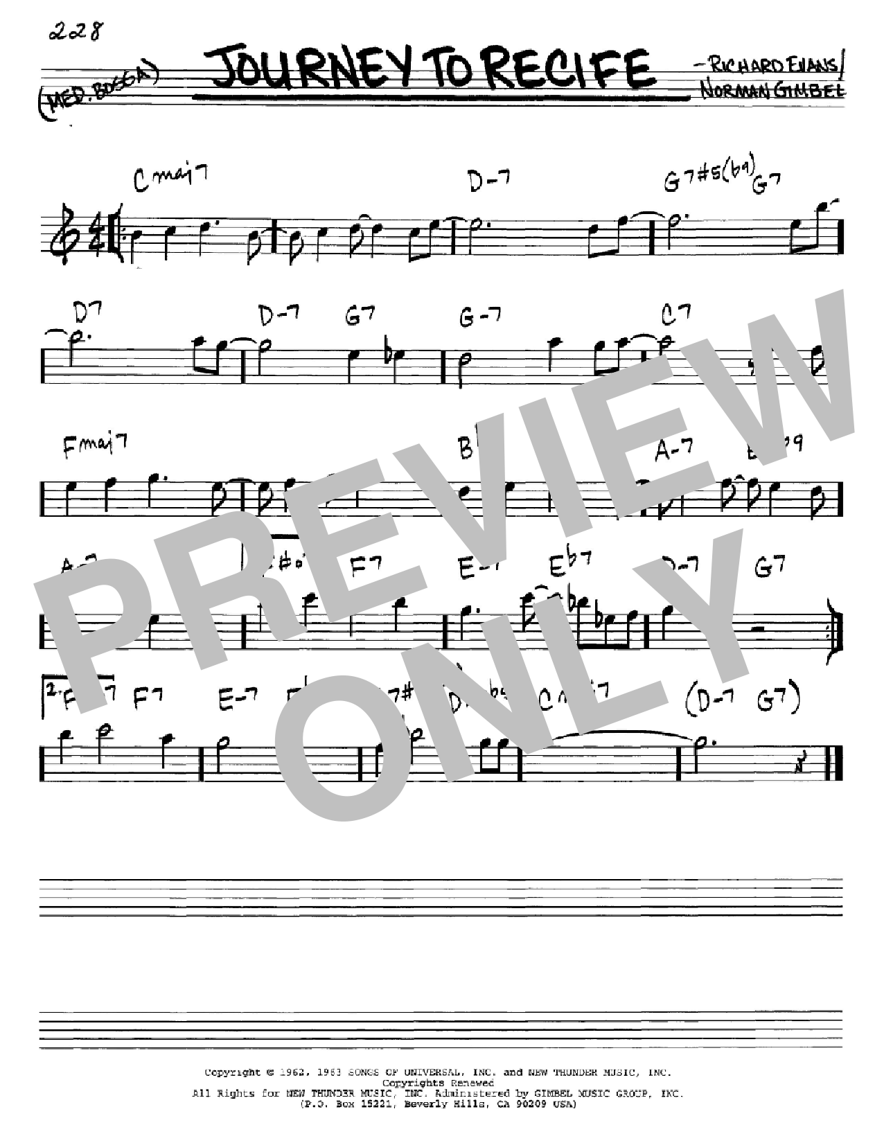 Norman Gimbel Journey To Recife Sheet Music