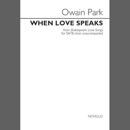 Easily Download Owain Park Printable PDF piano music notes, guitar tabs for SATB Choir. Transpose or transcribe this score in no time - Learn how to play song progression.