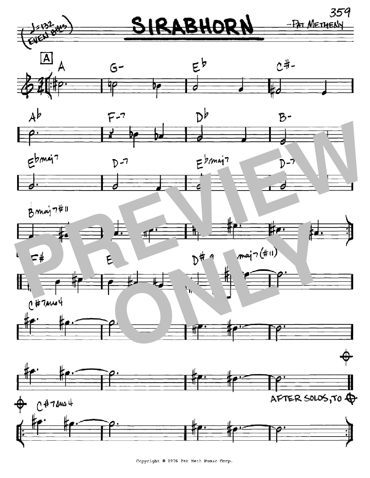 Pat Metheny Sirabhorn Sheet Music