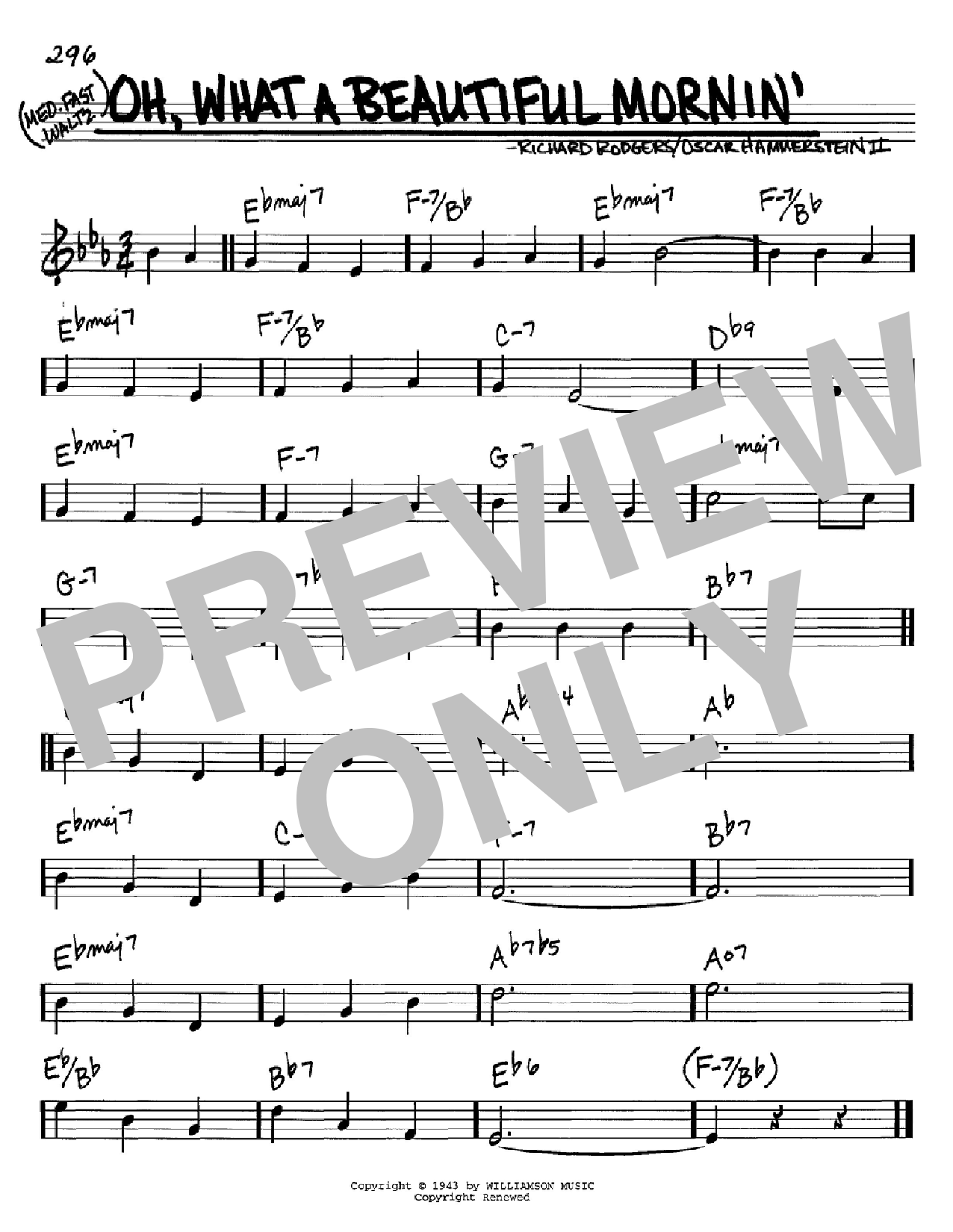 Rodgers & Hammerstein Oh, What A Beautiful Mornin' (from Oklahoma!) Sheet Music