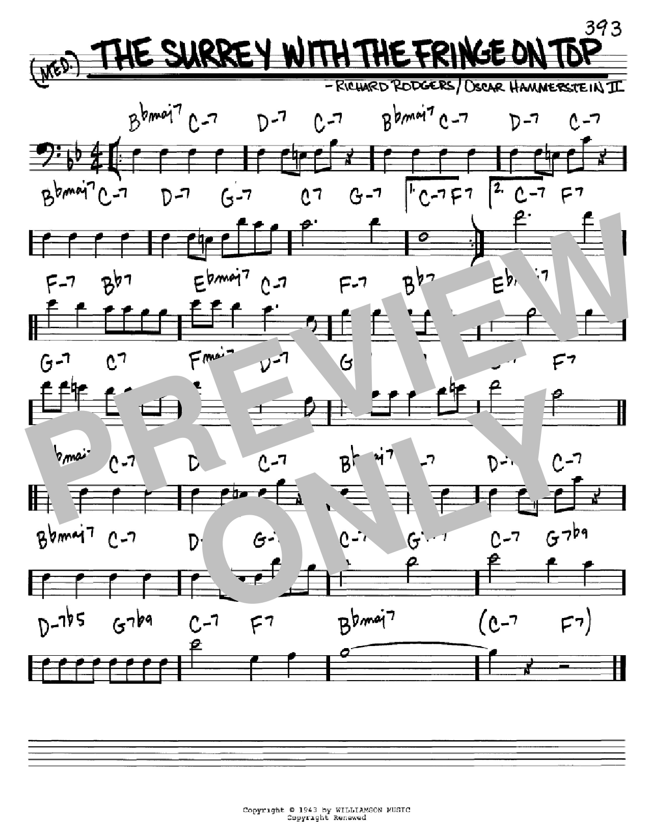 Rodgers & Hammerstein The Surrey With The Fringe On Top (from Oklahoma!) Sheet Music