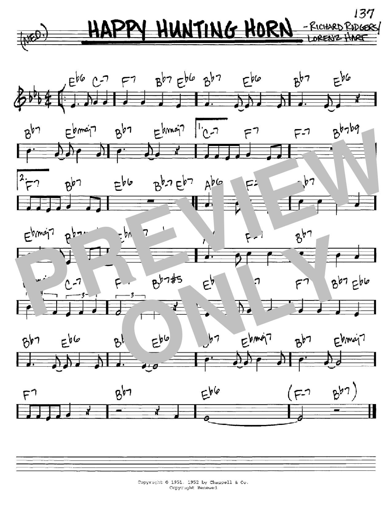Rodgers & Hart Happy Hunting Horn Sheet Music