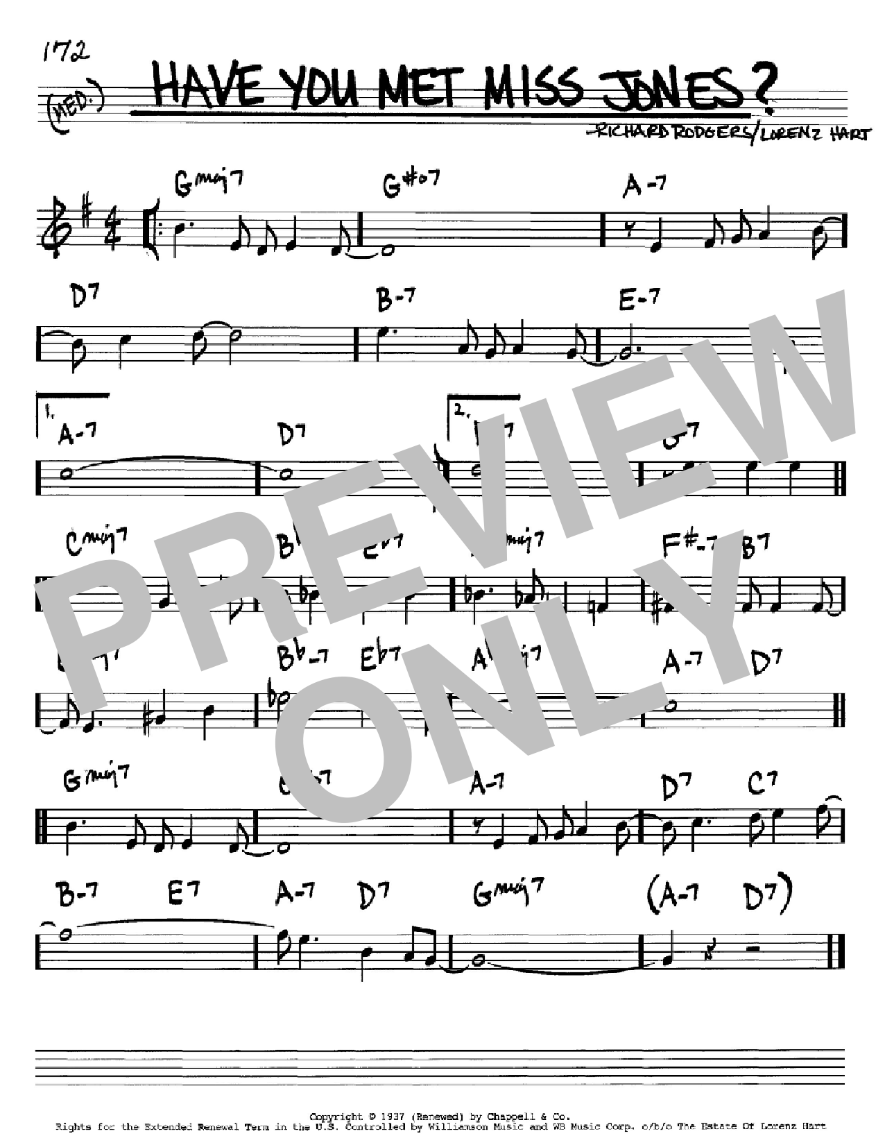 Rodgers & Hart Have You Met Miss Jones? Sheet Music