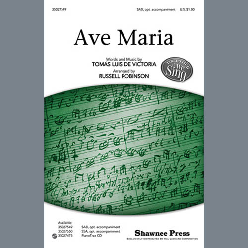 Easily Download Russell Robinson Printable PDF piano music notes, guitar tabs for SAB Choir. Transpose or transcribe this score in no time - Learn how to play song progression.