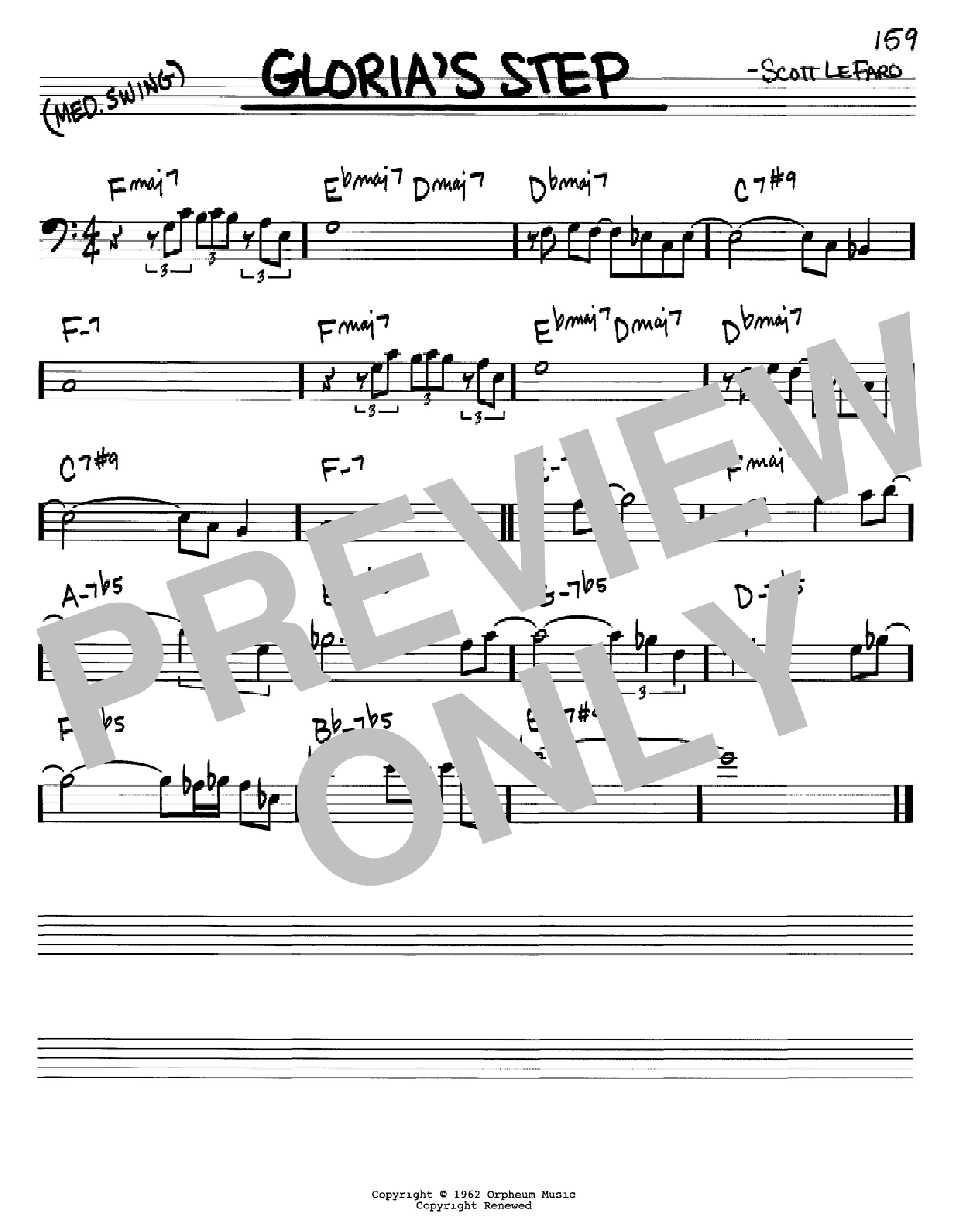 Scott LeFaro Gloria's Step Sheet Music