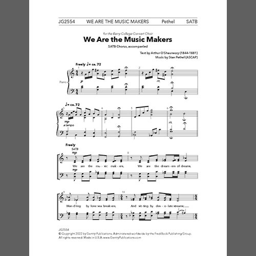 Easily Download Stan Pethel Printable PDF piano music notes, guitar tabs for SATB Choir. Transpose or transcribe this score in no time - Learn how to play song progression.