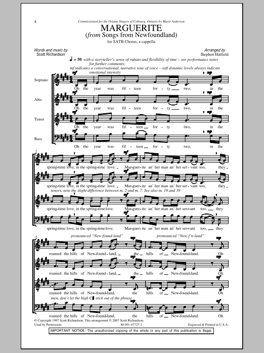 Stephen Hatfield Marguerite Sheet Music