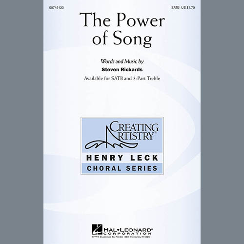 Easily Download Steve Rickards Printable PDF piano music notes, guitar tabs for 3-Part Treble Choir. Transpose or transcribe this score in no time - Learn how to play song progression.