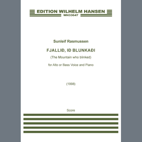 Easily Download Sunleif Rasmussen Printable PDF piano music notes, guitar tabs for Piano & Vocal. Transpose or transcribe this score in no time - Learn how to play song progression.