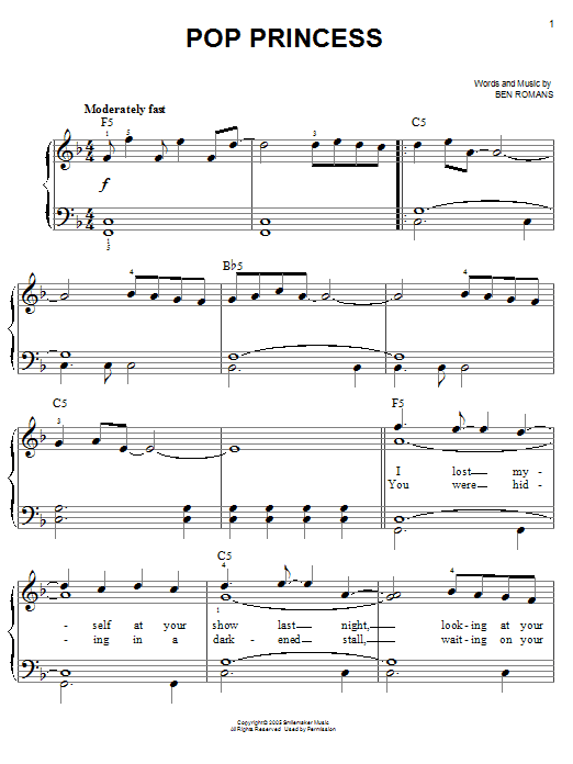 The Click Five Pop Princess Sheet Music