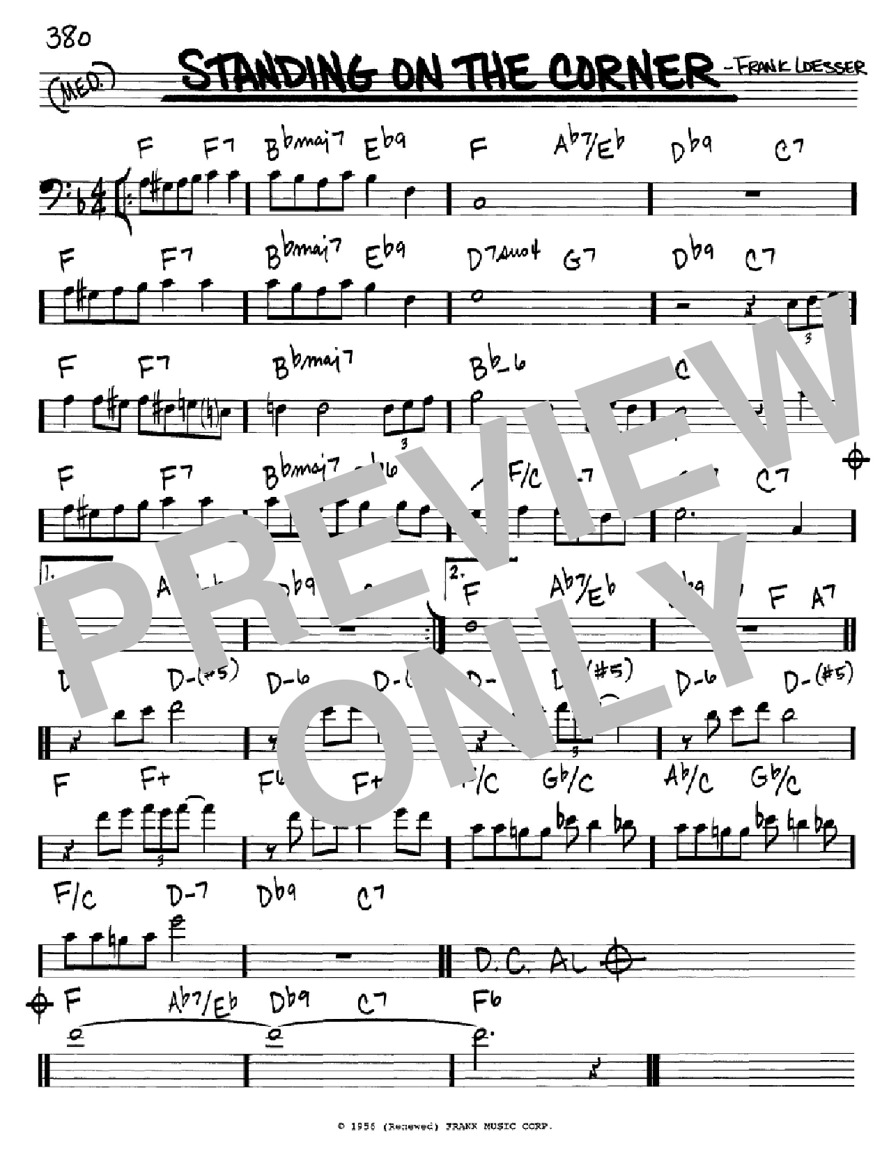 The Four Lads Standing On The Corner Sheet Music