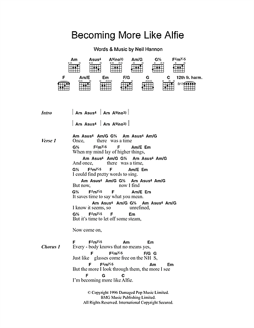 The Divine Comedy Becoming More Like Alfie Sheet Music