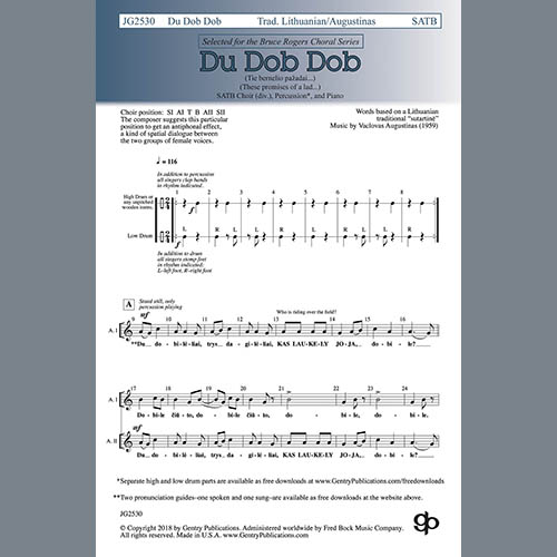 Easily Download Vaclovas Augustinas Printable PDF piano music notes, guitar tabs for SATB Choir. Transpose or transcribe this score in no time - Learn how to play song progression.