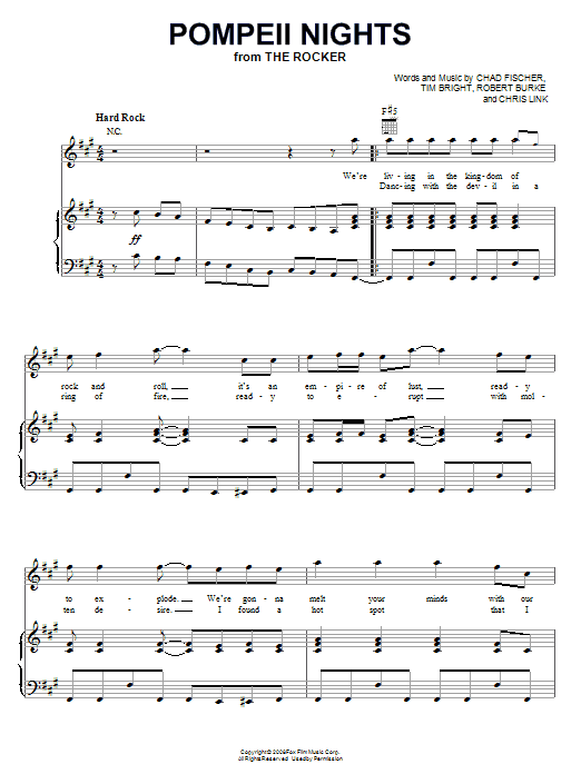 Vesuvius Pompeii Nights Sheet Music