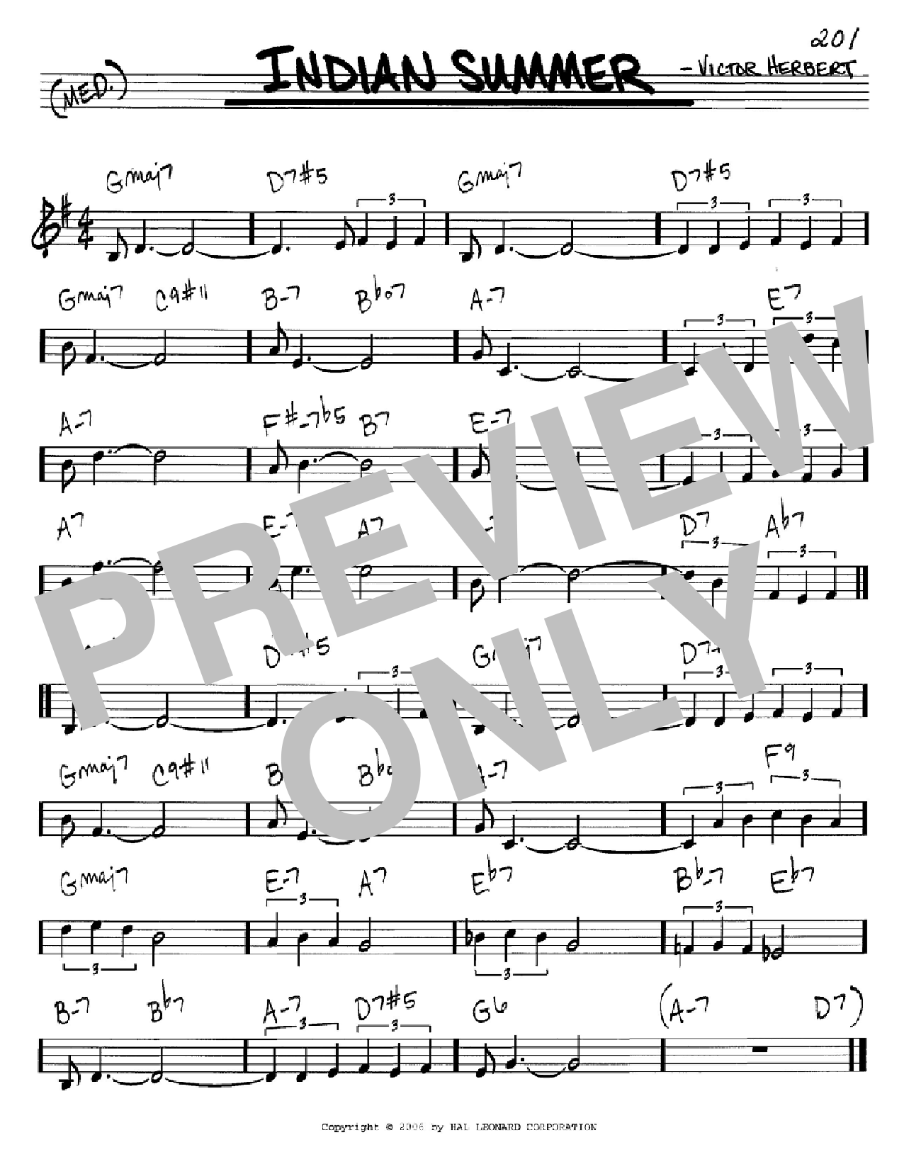 Victor Herbert Indian Summer Sheet Music
