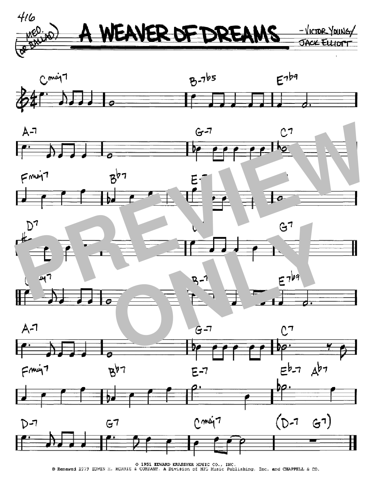 Victor Young A Weaver Of Dreams Sheet Music