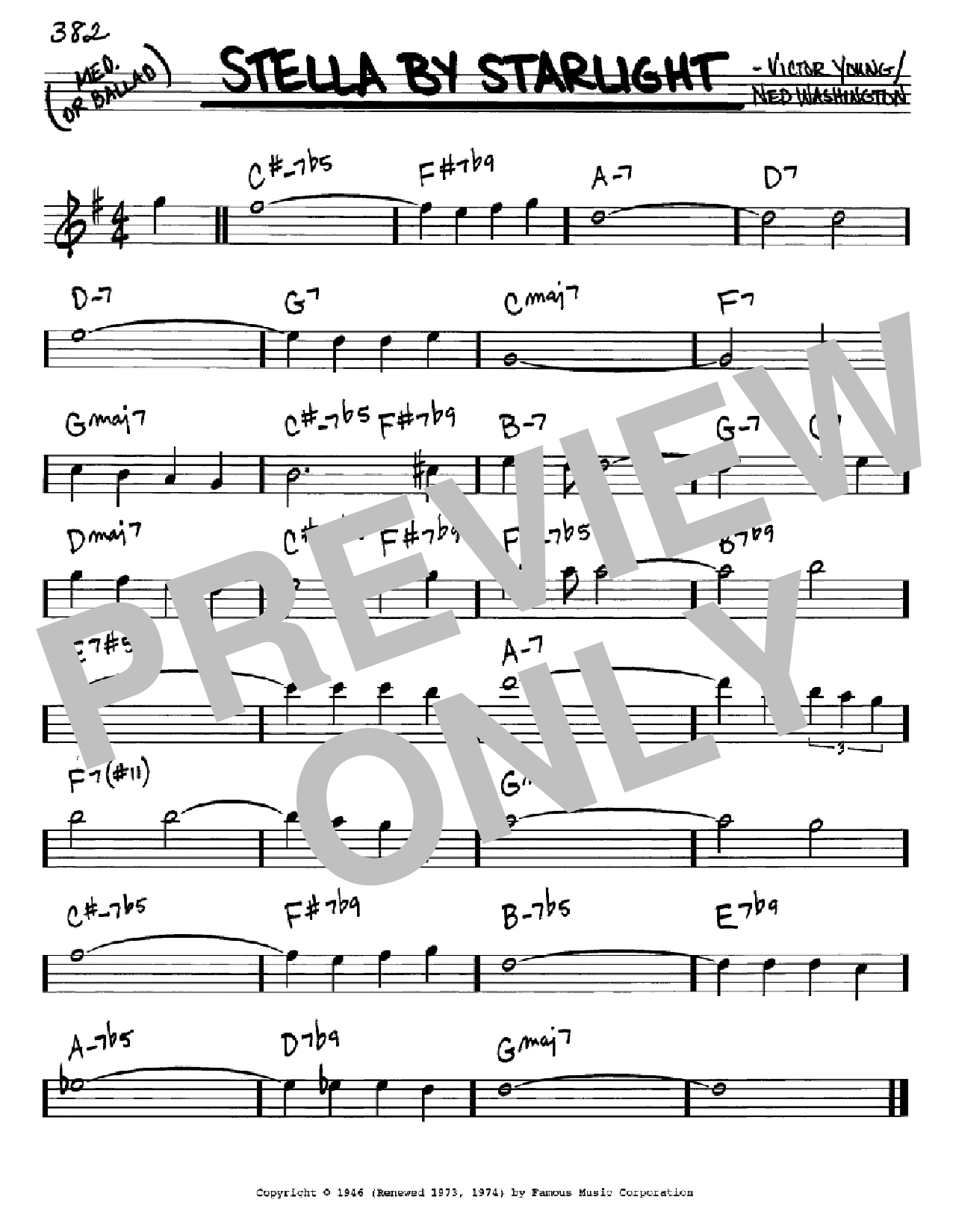Victor Young Stella By Starlight Sheet Music