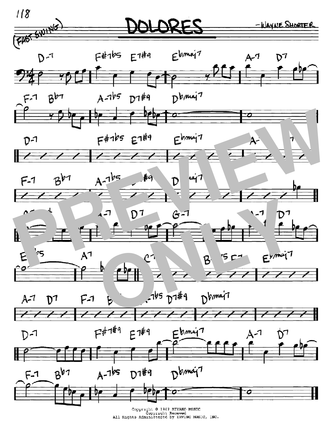 Wayne Shorter Dolores Sheet Music