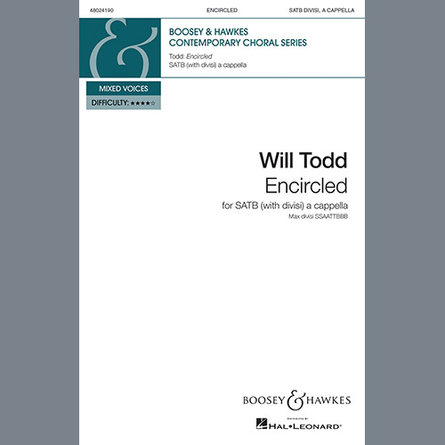 Easily Download Will Todd Printable PDF piano music notes, guitar tabs for SATB Choir. Transpose or transcribe this score in no time - Learn how to play song progression.